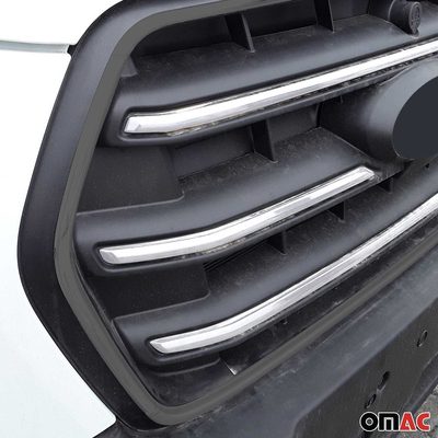 2021-2026 Ford Transit Front Bumper Grill Trim Molding Stainless Steel Silver 4 Pcs