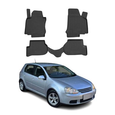 2006-2009 VW Rabbit GTI Floor Mats Liners Full Set All Weather Black