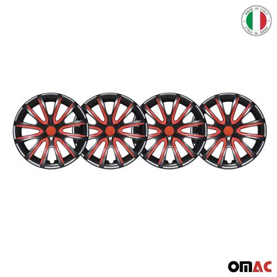 16" Wheel Covers Hubcaps for Subaru Impreza Black Red Gloss