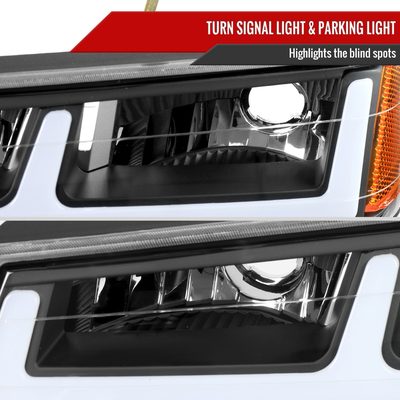 2004-2012 Chevy Colorado / Canyon LED Factory Headlights Amber Corber Lamp