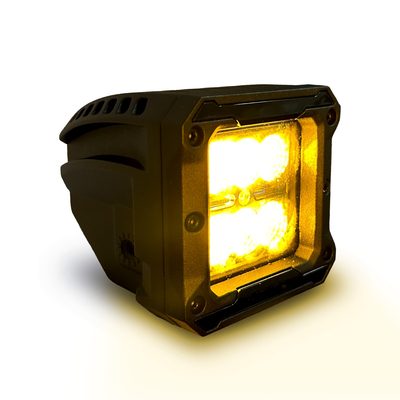 Luces Led CUBEIT de 3" RT Amber Series c / Inserto de plastico (1 Par)