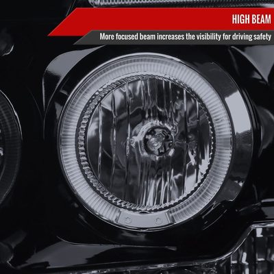 2006-2008 Dodge RAM 1500/ 06-2009 RAM 2500 3500 Dual Halo Headlights Smoke