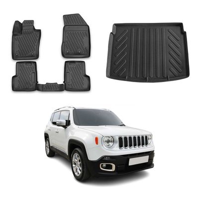 OMAC Floor Mats & Cargo Liners for Jeep Renegade 2015-2023 upper trunk
