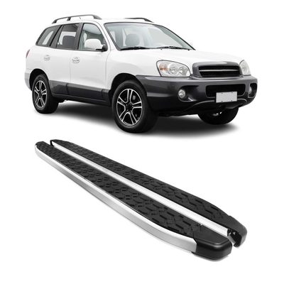 2001-2006 Hyundai Santa Fe Running Boards Side Steps Silver & Black