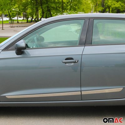 2018-2023 Subaru Crosstrek Side Door Molding Trim Skirt Garnish Stainless Steel Gloss 4Pcs