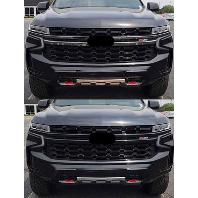 2021-2024 Chevrolet Suburban / Tahoe Grille Overlay Gloss Black 4Pcs ABS Plastic