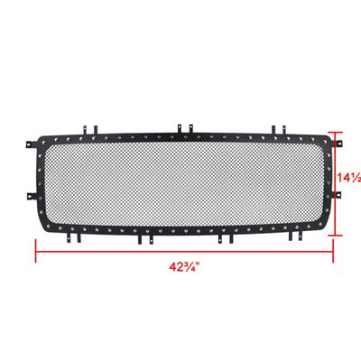 2014-2015 GMC Sierra 1500 Rivet Style Black S.Steel Mesh Grille Insert