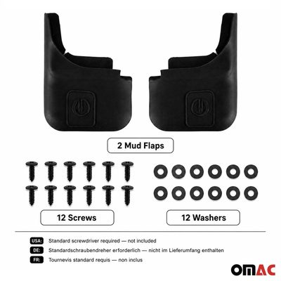 2009-2020 Dodge Journey Mud Guards Splash Mud Flaps Black 2Pcs