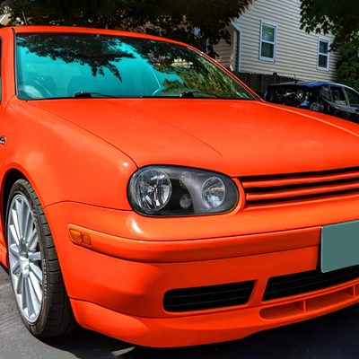 1999-2006 VW Golf Mk4 GTI/R32 Cabrio V2 Factory Headlights Matt Black