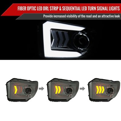 2014-2021 Toyota Tundra LED CBar Projector Headlights Arrow Signals Smoke