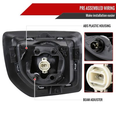 2015-2018 GMC Sierra 2500HD/3500HD PS24W Fog Lights Kit Chrome/Clear Lens