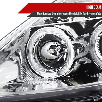 2000-2005 Toyota Celica Dual Halo Projector Headlights Chrome/Clear Lens