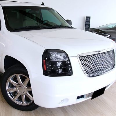 2007-2014 GMC Yukon/Yukon XL Projector Headlights Glossy Black/Smoke Lens