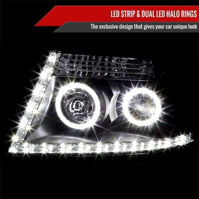 2004-2008 Ford F-150/ 06-2008 Lincoln Mark LT Dual Halo Headlights LED Black