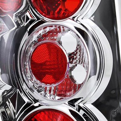 2004-2009 Hyundai Tucson Tail Lights Chrome Housing/Clear Lens