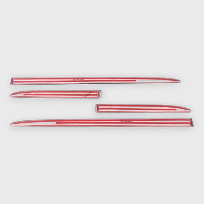 2020-2025 Ford Explorer Side Door Molding Trim Set Gloss Black 4Pcs ABS Plastic