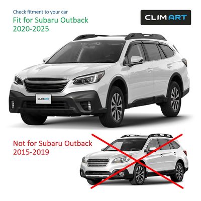 Clim Art Wind Deflectors for Subaru Outback 2020-2025 Tape-On Dark Smoke 6Pcs