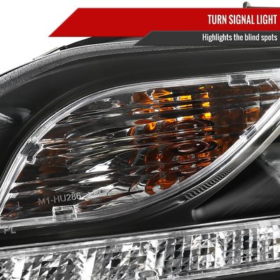 2006-2008 Audi A4 Projector Headlights R8 SMD LED Light Strip Matt Black/Clear