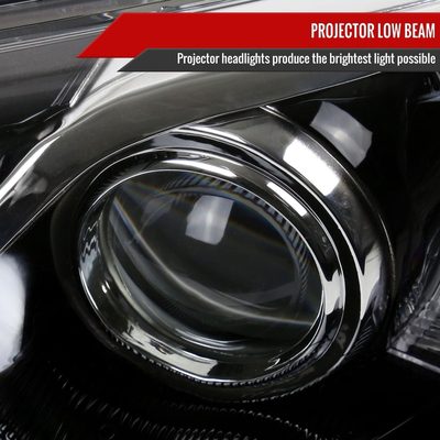 2012-2014 Toyota Camry Projector Headlight Amber Reflector - Driver Side Black