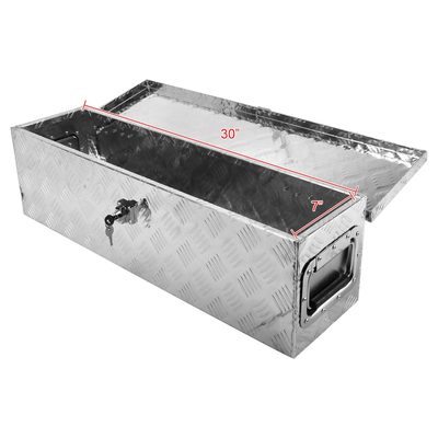 Universal 31" Heavy Duty Silver Aluminum Tool Box w/ Side Handles Lock & Keys
