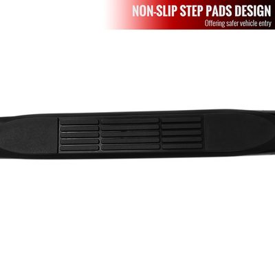 2004-2024 Nissan Titan Crew Cab Black Stainless Steel Side Step Nerf Bars
