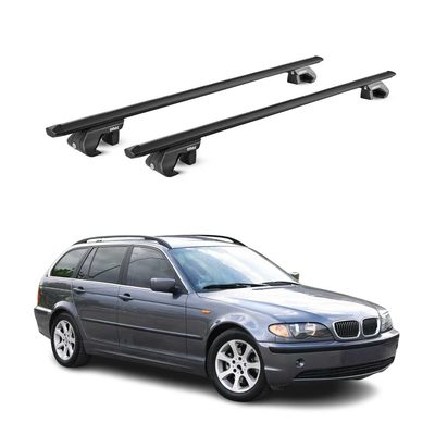 1999-2005 BMW 3 Series E46 Wagon Roof Rack Cross Bars Black