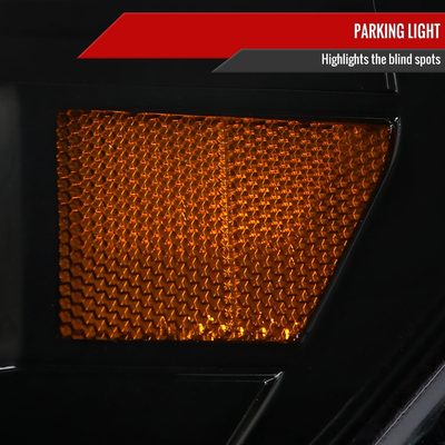 2007-2013 Toyota Tundra/ 08-2017 Sequoia LED CBar Projector Headlights Jet Black