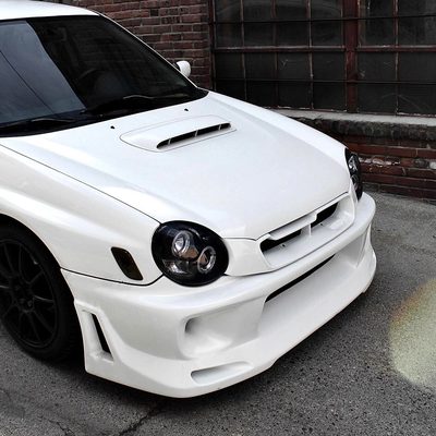 2002-2003 Subaru Impreza Dual Halo Bug Eye Projector Headlights Black/Smoke