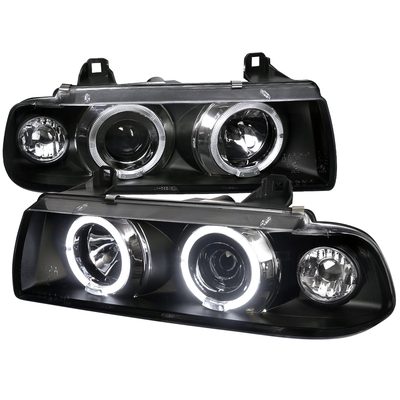 1992-1998 BMW E36 3 Series Coupe/Sedan Dual Halo Projector Headlights Black