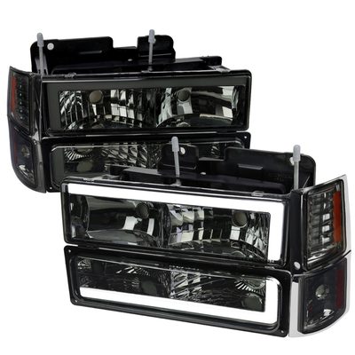 1994-1998 Chevy C10 C/K Tahoe Suburban LED Headlights &Corner Lights Smoked