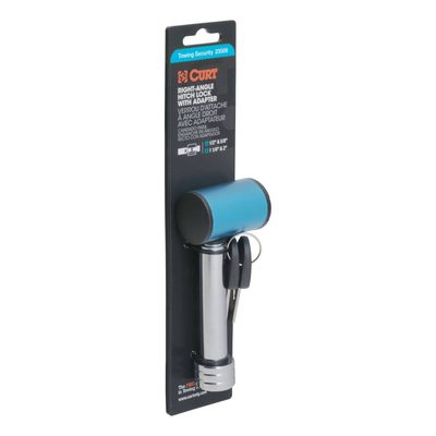 1/2" Hitch Lock with 5/8" Adapter (1-1/4" or 2" Receiver, Right-Angle, Chrome)
