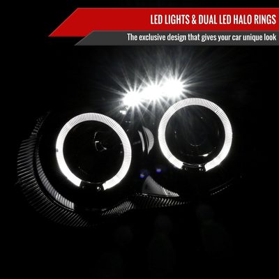2004-2005 Subaru Impreza WRX/STI Outback Projector Headlights Jet Black