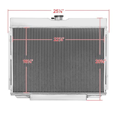 1967-1970 Ford Mustang/ Mercury Cougar 3Row Radiator Dual Shroud Fan
