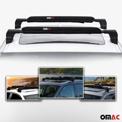 Saturn 28" Roof Rack Pads Surfboard Windsurf Crossbar Pads Black 2 Pcs