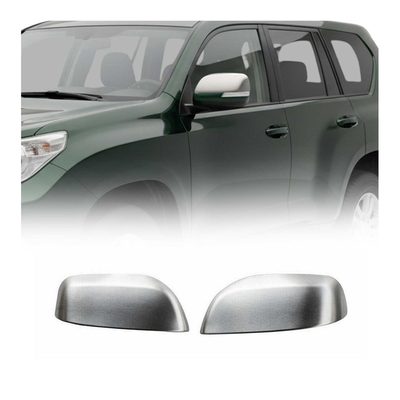 2010-2013 Lexus GX 460 Side Mirror Cover Caps Brushed Stainless Steel Silver 2 Pcs