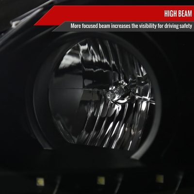 2005-2010 Pontiac G6 Projector Headlights w/ LED Light Strip Black/Smoke Lens