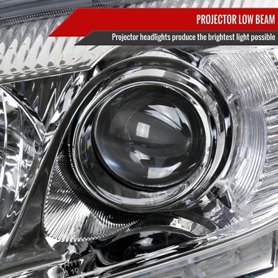2010-2011 Toyota Camry Projector Headlights w/ Amber Reflectors Chrome/Clear