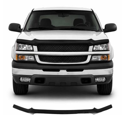 2003-2006 Chevrolet Avalanche 1500 / 2500 Front Bug Shield Hood Deflector Black Stick Install