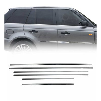2006-2009 Land Rover Range Rover Sport Window Molding Trim Stainless Steel Silver 6x