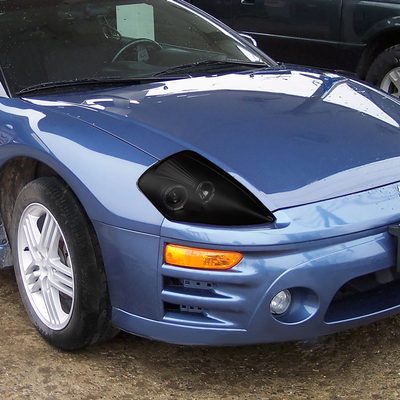 2000-2005 Mitsubishi Eclipse Dual Halo Projector Headlights Black/Smoke Lens