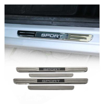 2013-2022 Mercedes A Class W176 W177 V177 Door Sill Scuff Plate Illuminated Sport Stainless Steel Silver 4 Pcs