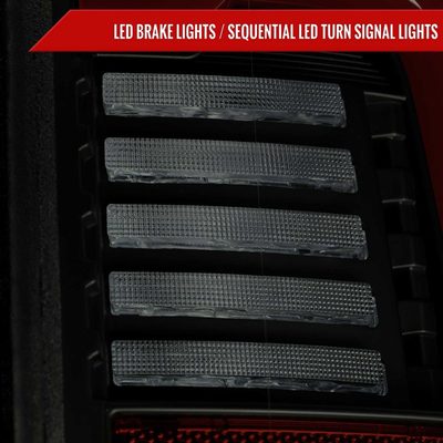 For Dodge RAM 2500/3500 2019-2024 LED Sequential Signal Tail Lights Black Housing Smoked Lens
