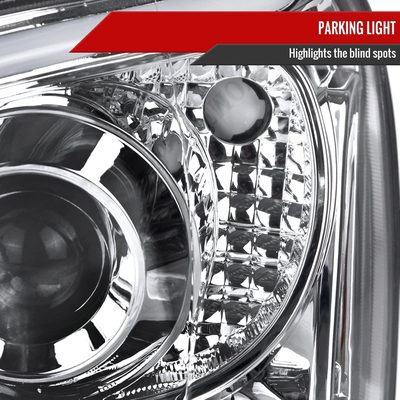 2004-2005 Subaru Impreza WRX/STI Outback Headlights LED Light Bar Chrome
