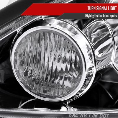 2005-2006 Toyota Camry Factory Crystal Headlights Amber Reflector Chrome/Clear
