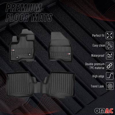 2011-2015 Ford Explorer Premium Floor Mats Liners Full Set All Weather Heavy Duty
