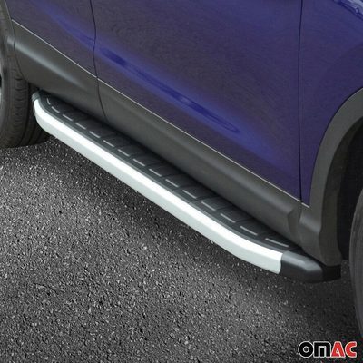 2016-2022 Honda HR-V Running Boards Side Steps Silver & Black