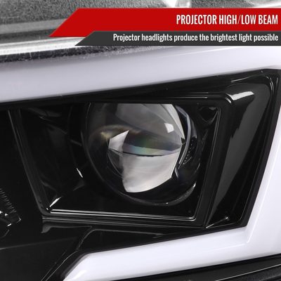 2015-2023 Dodge Charger LED Projector Headlights LED Turn Signal Jet Black
