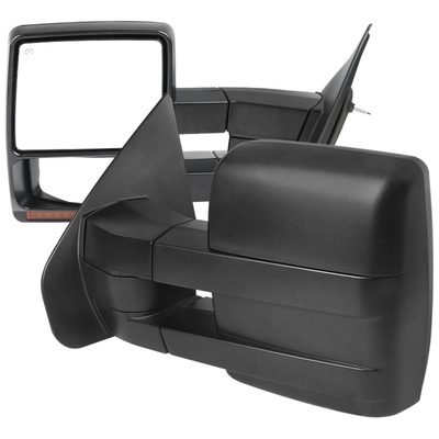 2004-2006 Ford F-150 Heated Towing Mirrors Amber Lens LED Turn Signal Lights