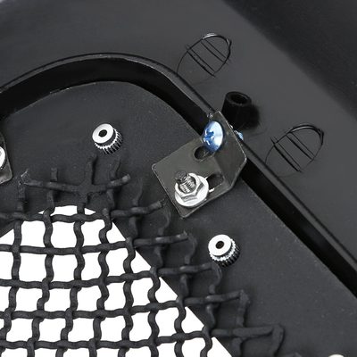 2005-2007 Ford F-250/350/450/550/Excursion Black ABS Rivet Grille w/Steel Mesh
