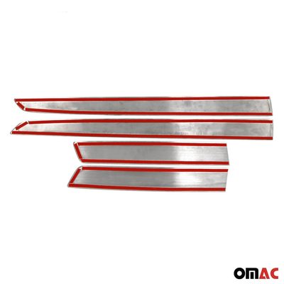 2016-2021 Mazda CX-3 Side Door Molding Trim Skirt Garnish Stainless Steel Silver 4 Pcs